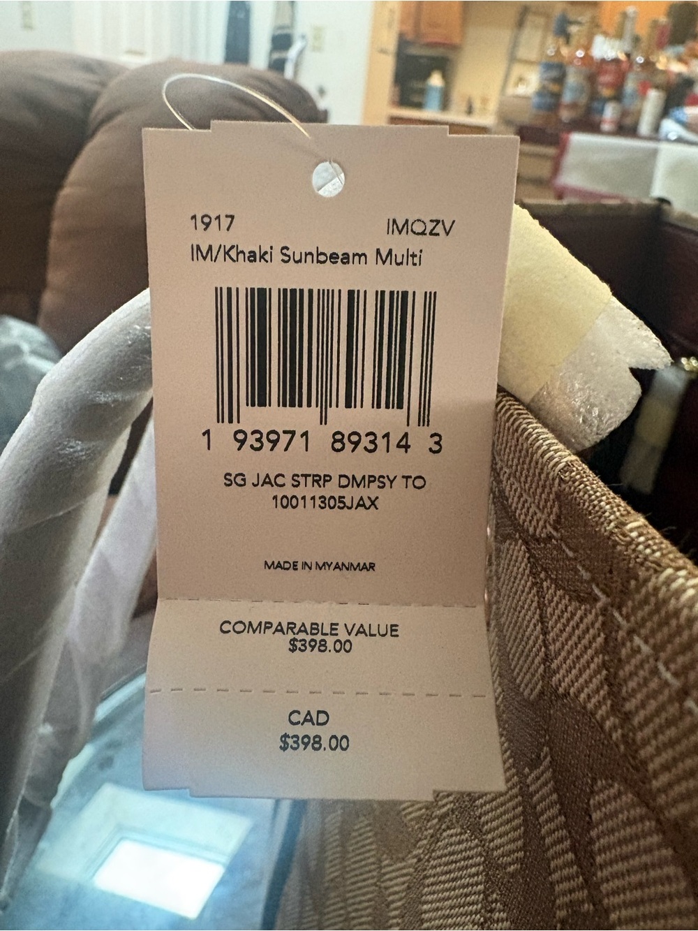 Coach women  Signature Canvas Tote with Orange Patch and Brown Trim - Picture 8 of 9